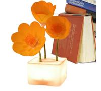 Flower Table Lamp,Dimmable Desk Lamp Bedside Night Lights | Wireless Breathing Light Home Decor for Living Room, Bedroom, Children's Room, Nursery