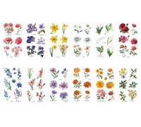 Flower Tattoo Stickers December Bright Color Lily Of The Valley Disposable Removable Tattoo Stickers120*69mm