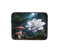 Flower Teal Laptop Sleeve Case 12 Inch Notebook Pocket | Tablet Briefcase Soft Protective Carrying Case With Zipper For Computer
