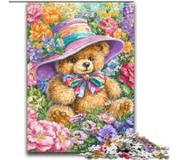 Flower Teddy Bear Adult Jigsaws 2000 Pieces Difficult, Suitable for Ages 14 And Up Family Fun It Is Ideal As A Gift for The Whole Family (70x100cm)