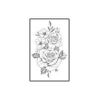 Flower Temporary Tattoo Lasts To 15 Days Waterproof Semi Permanent Sticker