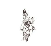 Flower Temporary Tattoos Sticker Arm Sleeve Rose Moon Butterfly Body Decorate Realistic Fake 3D Women Totem(02)