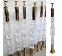 Flower Texture Acrylic Stair Spindles, Interior Balusters for Staircase, Straight Stair Railing for Deck Porch Internal External, Includes Screw Fittings(1pc,105cm(41 3/8"))