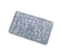 Flower-Themed Manicure Creation Molds, Textured Silicone Tools for Nails Art Training & Decorative Accessory Making Silicone Mold Flower Theme Template Molds