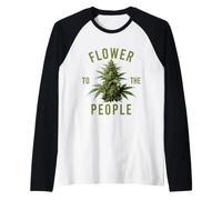 Flower to The People Cannabis Humor 420 Marijuana Weed Raglan Baseball Tee
