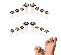 Flower Toe Separators, 16 Reusable Soft Rubber Toe Dividers for Nail Varnish, Cute Daisy Flower Toe Corrector, Silicone Toe Separator to Prevent Friction, for Overlapping Toes, Bunions, Hammer Toe