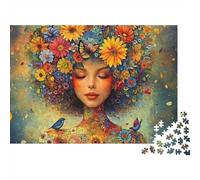 Flower Tree 1000 Piece Jigsaw Puzzle for Adults Paper Puzzle Game Birds Relaxation Home Decor Gift 52x38cm/1000pcs