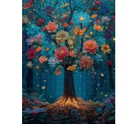 Flower Tree Jigsaw Puzzles for Adults 1000, 1000 Piece Jigsaw Puzzles, Classic Educational Jigsaws, Impossible de Assemble Handmade Decorative, Challenging Puzzle Games, Fun Family Activities FNKL0488