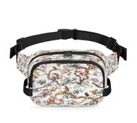 Flower Tree Monkey Waist Bag Multifunction Pack for Travel Sport Running Fanny Pack Bumbag Pouch Purse Belt Bag for Women Men Kids Girls Boys