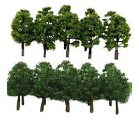 Flower Trees Model 20pcs Sand Table Model Decor Trees, Artificial Miniature Tree Scenery, Willow Train Railway Layout(8cm)