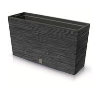 Prosperplast Furu Case Middle Plant Pot with Inner Pot Plant Trough Flower Trough for Indoor and Outdoor Use Rectangular Plastic 77 x 23.5 x 41 cm (Anthracite)