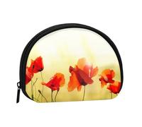 Flower Under The Sun Print Portable Mini Storage Bag Shell Shaped Wallet Small Coin Wallet Shell Storage Bag
