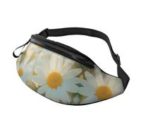 Flower Unisex Crossbody Waist Pack White Daisies Adjustable Waist Fanny Pack White Pure Daisy Flower Trendy Printed Crossbody Bag Parents - Quick-Grab Pouch for Baby Essentials on outings 14X35CM