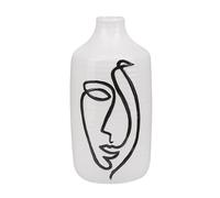 Flower Vase AENUS 22 cm Stoneware White