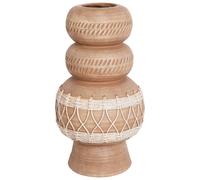Beliani Flower Vase Almiros 51 Cm Ceramic Light Brown
