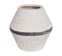 Beliani Flower Vase Aruncus 30 Cm Ceramic Beige