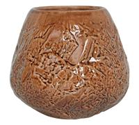 Flower Vase BETTA 22 cm Stoneware Brown