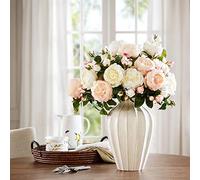 Flower Vase Ceramic Decoration Retro Dining Table Office Wedding Living Room Accessories Pottery Vase Office (L)