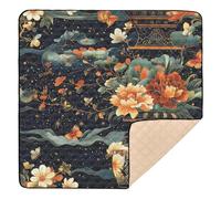 Flower Vase Dark Art Large Sturdy Baby Activity Play Mat for Floor 1-Piecing Baby Crawling Mat for Baby Toddler Infant, 50'' x 50''