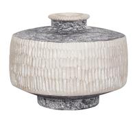Beliani Flower Vase DEKSATI Ceramic 32 cm Beige, Cream