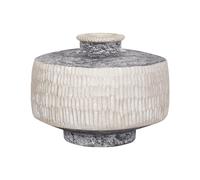 Beliani Flower Vase Deksati 32 Cm Ceramic Beige
