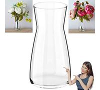 Flower Vase Handmade Clear Glass Cylinder Posy, 20 cm/ 7.87 inch Tall