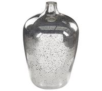 Beliani Flower Vase KACHORI Glass 40 cm Silver, Silver