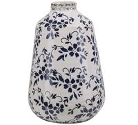Beliani Flower Vase MARONEIA Stoneware 25 cm White, White