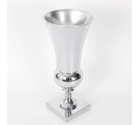 Flower Vase Metal Wedding Centerpieces Vase, hornVases Table Decoration, for Party, Events, Birthday, Celebration Ceremonies, Reception, Silver, Tall 64 cm