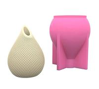 Flower Vase Mold 3D Water Shaped Cement Molds for Scented Candles Soaps Making, Silicone Flower Pot Mold Christmas Silicone for Bubble for Soy Wax