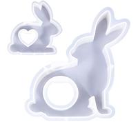 Flower Vase Molds - Silicone 16 x 16 x 3.2 cm / 17.5 x 13.5 x 3.2 cm | Rabbit Flower Pot Mould | Easter Bunny Mould | Silicone Plant Propagation Resin Mould for Paraa