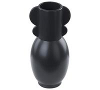 Beliani Flower Vase MYTILENE Ceramic 29 cm Black, Black