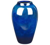 Beliani Flower Vase OCANA Ceramic 37 cm Dark Blue, Blue