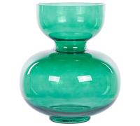 Beliani Flower Vase PALAIA Glass 27 cm Green, Green
