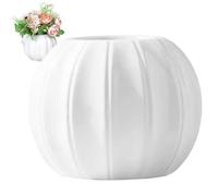 Flower Vase Pumpkin Vase Tall Ceramic Pumpkin Planter Unique Mini Plant Pot Dried Arrangement Vase Decor for Fall Harvest Thanksgiving Halloween White 4.5 Inch