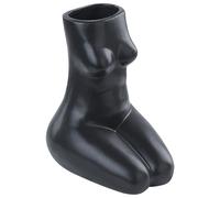 Flower Vase PYRGOS Ceramic 22 cm Black