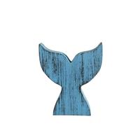 Flower Vase Wooden Vase Whale Tail & Surfboard Design Blue & White Decorative Planter For Dried Flower Coastal Home Decor(Color1)