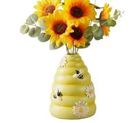 Flower Vases For Bouquets - Bee Daisy Table Center Decoration - Cute Decorative Flower Vases For Home Decor,For Flower Arrangement Bedroom Living Room Office Shelf Dorm Apartment Country House Indoor