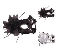 Flower Venetian Masquerade Masks Carnival Parade Face Gliter Masks with Rhinestones Deecorations Venetian Style Mask Solid Color for Men and Women for Mardi Gras Party Supplies
