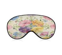Flower Vines Weave Spring Sleep Mask Block Light Eye Sleep Shade Cover Comfortable Lightweight Sleeping Blindfold Soft Breathable Night Eye Cover Adjustable Band Eye Mask for Men Women