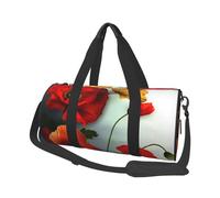 Flower Vivid Petals Printed Sports Gym Bag with Wet Pocket & Shoes Compartment, Travel Duffel Bag for Men Women