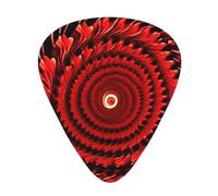 Flower Vortex Spiral Exceptional Guitar Pick â€“ Single-Side Full-Print, Abs Material Plectrum â€“ Diverse Thickness For Varied Music Experience â€“ Ideal For Guitars And Ukuleles,Guitar Pick,