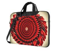 Flower Vortex Spiral Print Laptop Case Sleeve with Shoulder Strap,Pocket,Fits 13/14/15.6 inch Laptop Notebook