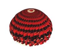 Flower Vortex Spiral Print Shower Cap - Reusable Bath Hair Cap, Double Layer, Adjustable Elastic Strap, Durable Travel Essential