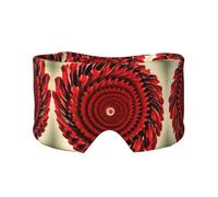 Flower Vortex Spiral Print Sleep Eye and Ear Muffs Mask - Adjustable Yoga Travel Headband, Keep Warm Shading Comfortable Aid