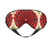 Flower Vortex Spiral Print Soft Eye Mask - Comfortable Sleep, Elastic Nighttime Shade, Eye Covers for Travel, Meditation