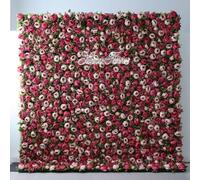 Flower Wall Panel Backdrop - Silk Hydrangea Fabric Flower Decor for Weddings, Garden Walls, Church Events - 200x200cm / 6.5x6.5FT