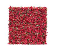 Flower Wall Panel Floral Backdrop Red Rose Peony Green Leaves 5D Roll Up Cloth Base Flower Wall Decor Arrangement Banquet Supplies For Party Bridal Wedding Background Decor(2x2.4m H8xW6.5ft)