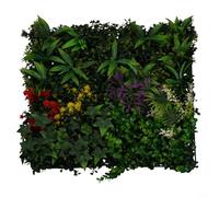 Flower Wall Paneling Solution for Home Decor, Enhances Privacy While Mimicking The Look of Real Foliage (A)