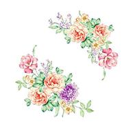 Flower Wall Stickers Toilet Fridge Background Wall Art Decals Removable Home Room Decor Fashion with nice